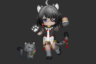 create your chibi character into 3d printing stl