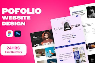 personal portfolio website landing page ui ux design