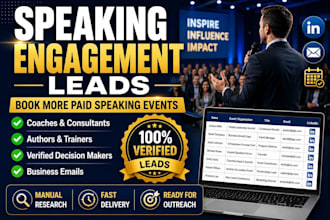generate targeted speaking engagement leads for coaches authors consultants
