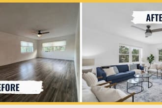 create scandinavian virtual staging and home staging renovation using sketch 3d