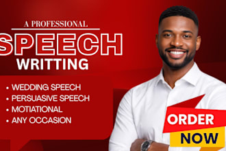do a professional speech writing for any event