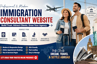 design professional immigration consultant visa agencylegal service website