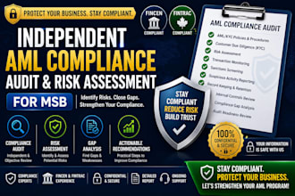 conduct an independent aml compliance audit and risk assessment for msb