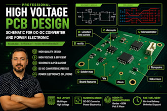design high voltage pcb layout shematic for dc dc converter and power electronic