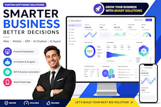 ai saas custom software developer CRM erp odoo hrm business management web app
