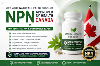 get health canada npn registration for your supplement, natural health products