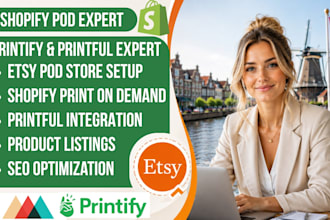 setup shopify print on demand store etsy shopify pod shopify printify printful