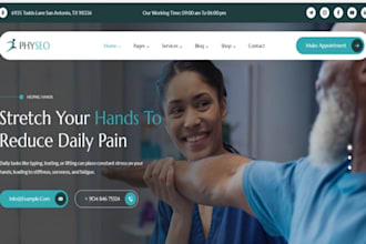 design wix physiotherapy website patient booking rehabilitation clinic website