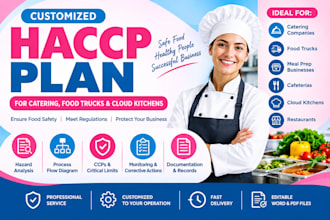 create haccp plan for catering, food trucks and cloud kitchens