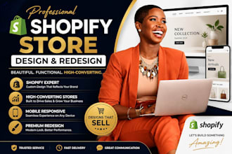 do shopify store design and redesign shopify store clothing design and redesign