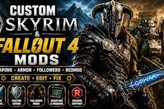 create custom weapon armor skyrim se skyrim ae mods follower mod redmod fallout4