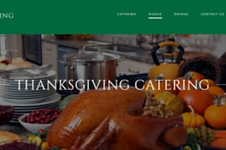 design wix thanks giving catering website thanks giving dinner