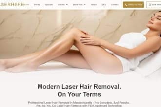 design wix laser hair removal website waxing studio eyebrow threading website