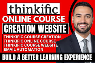 thinkific course creation, course content, course setup, course upload less