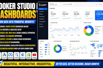 fix, create professional google data studio looker studio dashboard and reports