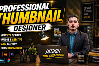 design professional youtube and fiverr thumbnails