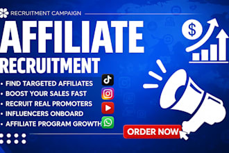 recruit targeted affiliate  marketers for your  saas or ecommerce brand