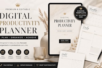 design custom digital planners and printable templates