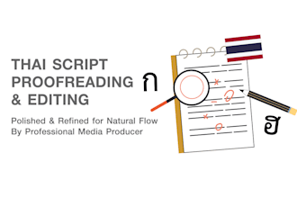proofread and polish your thai scripts