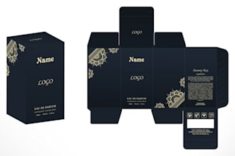 design luxury perfume and handmade soap box packaging using adobe