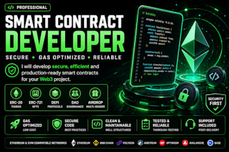 develop solidity smart contracts for ethereum and evm blockchains