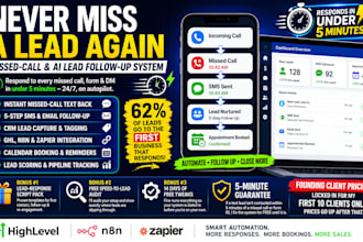 build a missed call text back and ai lead follow up system in n8n ghl