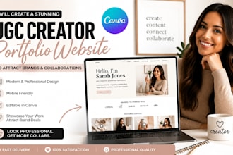 create canva ugc portfolio website for creators and influencers