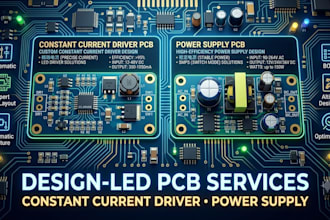 design led pcb, constant current driver , power supply