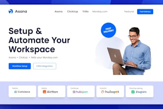 setup integrate, manage asana, trello, clickup, jira, notion, wrike, zoho crm