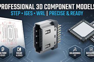 design accurate 3d cad models for electronic components and pcb footprint