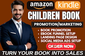 do amazon KDP children book promotion,ebook funnel,book landing page