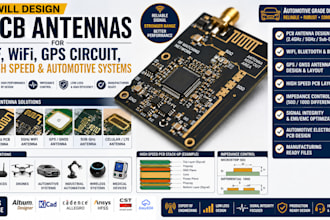 design pcb antennas for rf, wifi, gps circuit, high speed and automotive systems