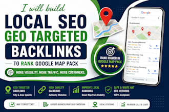 build local seo geo targeted backlinks to rank google map pack
