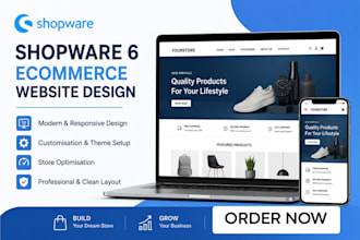 build, redesign, customize shopware 6 ecommerce website and store
