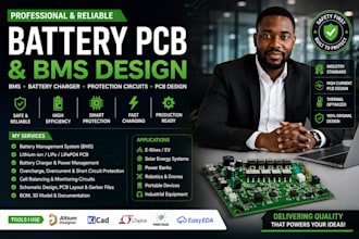 design battery pcb bms battery charger circuit and lithium battery pcb