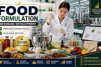 create food and beverage formulations ready for manufacturing and scaling
