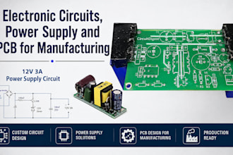 design electronic circuit power supply and pcb for manufacturing