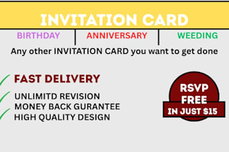 do printable rsvp card wedding, event, birthday  parties invitation card design