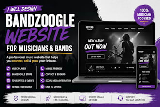 design or redesign bandzoogle website band and music website artist website
