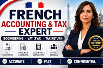 do french accounting, bookkeeping, vat filing and tax return