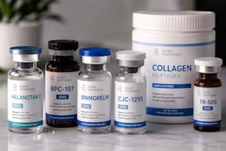 product label design, peptide label and vial label design