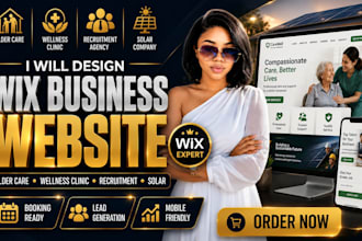 design wix elder care, wellness clinic, recruitment, solar company website