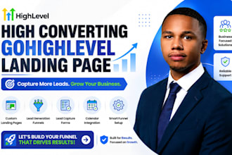 build a gohighlevel landing page and lead generation funnel