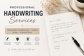 handwrite documents, letters or notes