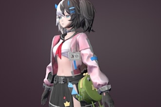 create mmd model, vroid 3d for vtuber, vrchat, vrchat, mmd pv, 3d model, sfm