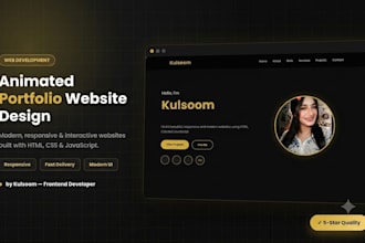 design a modern animated portfolio website