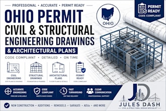 do ohio permit civil and structural engineering drawings and architectural plans