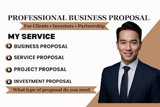 write a professional business proposal for your business