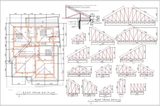 design roof framing plan roof truss and structural calculations