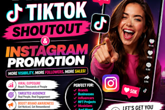 promote your tiktok, instagram, nft, music, or business to targeted audiences